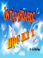 ÔN TẬP HỌC KÌ I MÔN KHOA HỌC