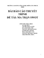 Bào báo cáo thuyết trình_Ma trận SWOT
