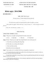 de thi vao chuyen 10 co dap an