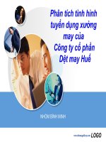 Phân tích tình hình tuyển dụng xưởng may của công ty cổ phần dệt may huế 