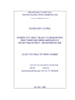 Nghiên cứu thực trạng và định hướng phát triển hệ thống điểm dân cư huyện thạch thất thành phố hà nội 