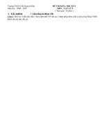 Đề KSCL Vật lý 9 HK I (2006-2007)