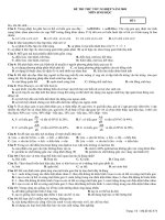 Bài giảng dề thi thử tn 9