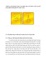 NHỨNG GIẢI PHÁP NÂNG CAO HIỆU QUẢ SỬ DỤNG VỐN TẠI SỞ GIAO DỊCH NHNo&PTNT VIỆT NAM