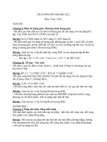 Tài liệu Đề cương ôn tập toán kì 1toán 11A