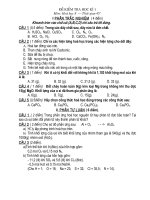 Bài soạn KT học kì 1 Hóa 8