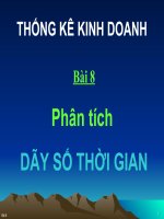 Bài giảng Chương 8 Phân Tích Dãy Số Thời Gian