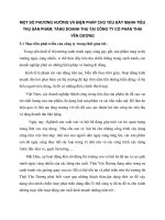 MỘT SỐ PHƯƠNG HƯỚNG VÀ BIỆN PHÁP CHỦ YẾU ĐẨY MẠNH TIÊU THỤ SẢN PHẨM, TĂNG DOANH THU TẠI CÔNG TY CỔ PHẦN THÁI YÊN DƯƠNG