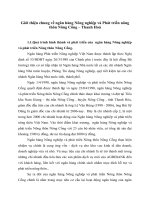 Giới thiệu chung về ngân hàng Nông nghiệp và Phát triển nông thôn Nông Cống