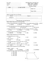 Đề Kiểm tra cuối học kỳ I_Toán lớp 4_4