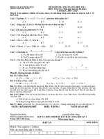 Đề thi học kì I (Có đáp án + Biểu điểm) -đề 2