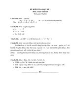 Đề và đáp án Toán 10