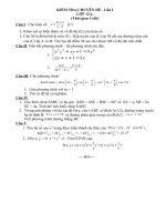 Tài liệu 3 đề thi khảo sát lớp chuyên đề 12 lần 1.
