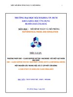 Bài soạn ONE – CLASS SUPPOR VECTOR  MACHINES  (SVMS) WITH A CONFORMAL KERNEL