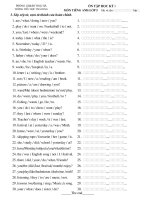 Bài giảng Ôn tập HK-I Môn Tiếng Anh