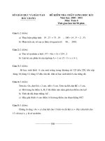 De+DA ki 1 nam 2010-2011 Toán 6