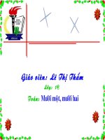 Gián án Toan 1: mười ba, mười bốn, mười lăm