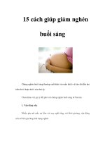 15 cách giúp giảm nghén buổi sáng