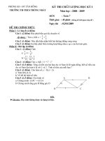 Đề thi môn Toán 6 HKI NH 2008-2009