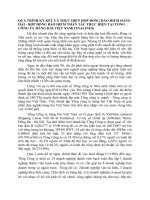 QUÁ TRÌNH KÝ KẾT VÀ THỰC HIỆN HỢP ĐỒNG BẢO HIỂM HÀNG HẢI - HỢP ĐỒNG BẢO HIỂM THÂN TÀU THỰC HIỆN TẠI TỔNG CÔNG TY HÀNG HẢI VIỆT NAM(VINALINES)