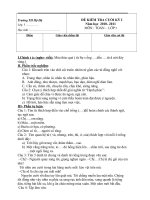 Đề& ĐA cuối KI- Môn TV- Lớp 5