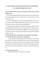 Lí LUẬN CHUNG VỀ KẾ TOÁN NGUYấN VẬT LIỆU TRONG CÁC DOANH NGHIỆP SẢN XUẤT