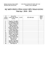 Bài giảng DỰ KIẾN P CÔNG G VIÊN THAO GIẢNG-10-11