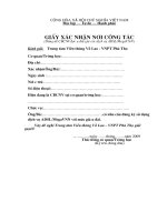 Gián án Giấy xác nhận nơi công tác