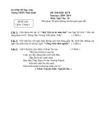 Đề & HDC HKII môn Ngữ Văn 10