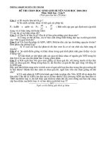 Đề thi HSG Sinh học 9 V1 huyện Yên Thành 10-11