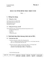 BÁO CÁO TÌNH HÌNH THỰC HIỆN NĂM