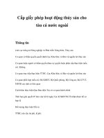 Cấp giấy phép hoạt động thủy sản cho tàu cá nước ngoài