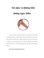 Sỏi niệu và những biến chứng nguy hiểm