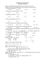 Đề và đáp án ôn hè toán 7