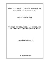Năng lực cạnh tranh của các công ty cho thuê tài chính thành phố hồ chí minh 