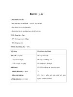 Tiếng việt lớp 1 - Bài 26: y, tr