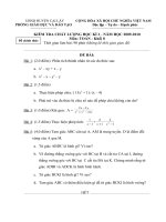 Đề thi toán 8 kỳ 1