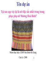 Học theo dự án: Váy phụ nữ Mường