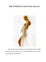 Một số bệnh lây truyền từ mẹ sang con