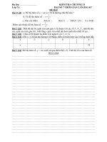 Gián án Đề kiểm tra Đại số 7 Chương 2