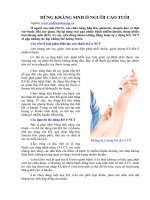 DÙNG KHÁNG SINH Ở NGƯỜI CAO TUỔI