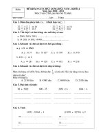 DE KSCL - MON TOAN LOP 4