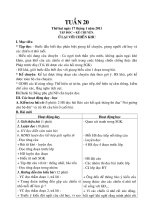 Bài giảng giao an lop 3 tuan 20 moi