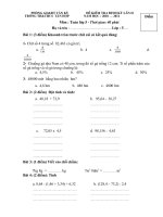 Tài liệu Dề thi cuối học kỳ 1