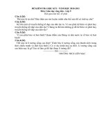 Gián án Đề KTHKI GDCD 9