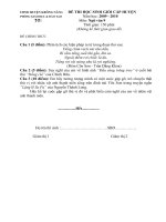 Bài giảng ĐỀ - ĐÁP ÁN THI HSG VĂN 9