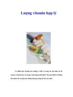 Lượng vitamin hợp lý