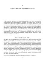 Avalanches with reorganising grains