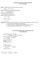 đề kt toán 8 hk I