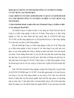 KHÁI QUÁT CHUNG VỀ CHI NHÁNH CÔNG TY CỔ PHẦN CƠ ĐIỆN VÀ XÂY DỰNG TẠI THANH HOÁ